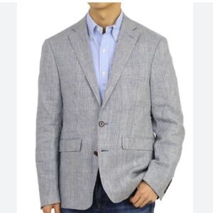 Vintage Lauren Ralph Lauren Men’s Blazer Silk Wool Subtile plaid Formal Gray 44S
